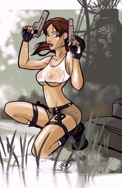 Lara Croft - gorace rysunki art ero OBRAZKI